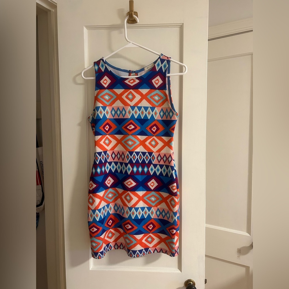 Everly Multicolor Geometric Mini Dress